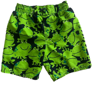 Carters Green Frog Toad Swim Shorts Toddler Size 3T